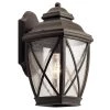 Tangier 13.5 in. 1-Light Olde Bronze Outdoor Light Wall Sconce with Clear Seeded Glass (1-Pack) by KICHLER -Kichler Sales olde bronze kichler outdoor sconces 49841oz 64 1000