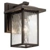 Capanna 10.25 in. 1-Light Olde Bronze Hardwired Outdoor Wall Lantern Sconce with Clear Water Glass (1-Pack) by KICHLER -Kichler Sales olde bronze kichler outdoor sconces 49924oz 64 1000
