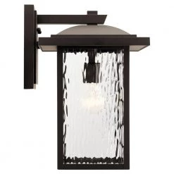 Capanna 16 in. 1-Light Olde Bronze Outdoor Light Wall Sconce with Clear Water Glass (1-Pack) by KICHLER -Kichler Sales olde bronze kichler outdoor sconces 49926oz c3 1000