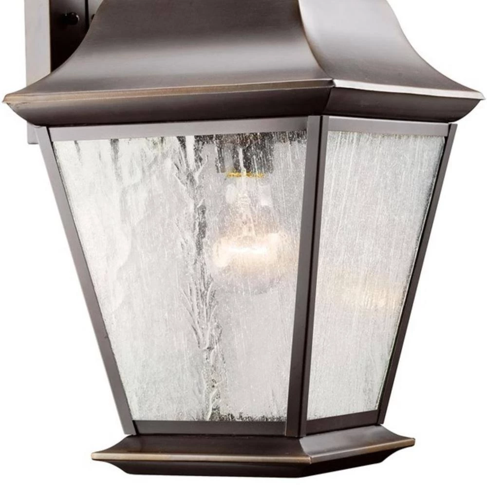 Mount Vernon 19.5 in. 1-Light Olde Bronze Outdoor Light Wall Mount Lantern with Clear Seeded Glass Panels (1-Pack) by KICHLER 4 Mount Vernon 19.5 in. 1-Light Olde Bronze Outdoor Light Wall Mount Lantern with Clear Seeded Glass Panels (1-Pack) by KICHLER - Image 2