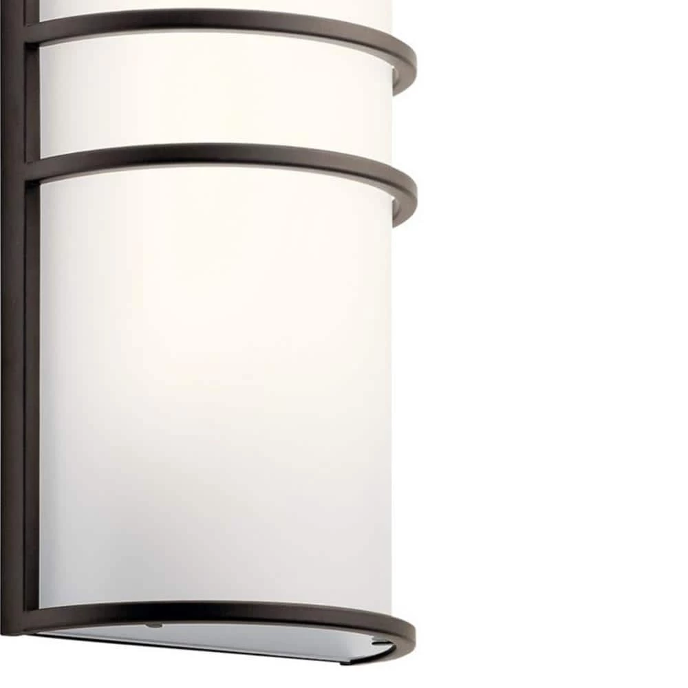 Independence 44-Watt Olde Bronze Integrated LED Bathroom Indoor Wall Sconce with Frosted Glass Shade by KICHLER 4 Independence 44-Watt Olde Bronze Integrated LED Bathroom Indoor Wall Sconce with Frosted Glass Shade by KICHLER - Image 2