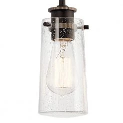 Braelyn 5-Light Olde Bronze Bathroom Vanity Light with Clear Seedy Glass by KICHLER -Kichler Sales olde bronze kichler vanity lighting 45461oz 1f 1000