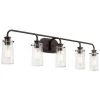 Braelyn 5-Light Olde Bronze Bathroom Vanity Light with Clear Seedy Glass by KICHLER -Kichler Sales olde bronze kichler vanity lighting 45461oz 64 1000