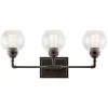 Niles 3-Light Olde Bronze Bathroom Vanity Light with Clear Seeded Glass by KICHLER -Kichler Sales olde bronze kichler vanity lighting 45592oz 64 1000