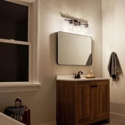 Brinley 3-Light Olde Bronze Bathroom Vanity Light with Clear Glass by KICHLER -Kichler Sales olde bronze kichler vanity lighting 45689oz 44 1000