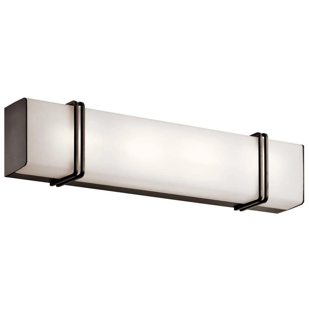 Impello 23.5 in. Olde Bronze Integrated LED Linear Bathroom Vanity Light Bar by KICHLER 3 Impello 23.5 in. Olde Bronze Integrated LED Linear Bathroom Vanity Light Bar by KICHLER
