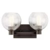 Harmony 15.5 in. 2-Light Olde Bronze Bathroom Vanity Light with Clear Glass Shade by KICHLER -Kichler Sales olde bronze kichler vanity lighting 45893oz 64 1000