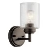 Winslow 1-Light Olde Bronze Bathroom Indoor Wall Sconce with Clear Seeded Glass Shade by KICHLER 2 Winslow 1-Light Olde Bronze Bathroom Indoor Wall Sconce with Clear Seeded Glass Shade by KICHLER -Kichler Sales olde bronze kichler vanity lighting 45910oz 64 1000
