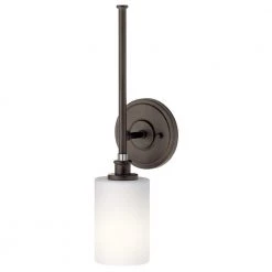 Joelson 10-Watt Olde Bronze Integrated LED Bathroom Indoor Wall Sconce with Satin Etched Cased Opal Shade by KICHLER 7 Joelson 10-Watt Olde Bronze Integrated LED Bathroom Indoor Wall Sconce with Satin Etched Cased Opal Shade by KICHLER -Kichler Sales olde bronze kichler vanity lighting 45921oz c3 1000