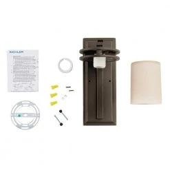 Hendrik 1-Light Olde Bronze Bathroom Indoor Wall Sconce with Light Umber Etched Glass Shade by KICHLER -Kichler Sales olde bronze kichler vanity lighting 5076oz 1f 1000