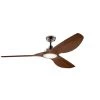 Imari 65 in. Integrated LED Indoor Polished Nickel Downrod Mount Ceiling Fan with Light Kit and Wall Control by KICHLER -Kichler Sales polished nickel kichler ceiling fans with lights 300365pn 64 1000