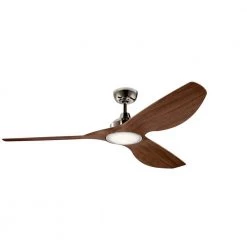 Imari 65 in. Integrated LED Indoor Polished Nickel Downrod Mount Ceiling Fan with Light Kit and Wall Control by KICHLER