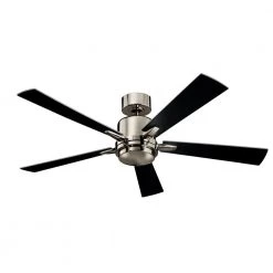 Lucian 52 in. Integrated LED Indoor Polished Nickel Downrod Mount Ceiling Fan with Light with Switch by KICHLER -Kichler Sales polished nickel kichler ceiling fans with lights 330000pn c3 1000