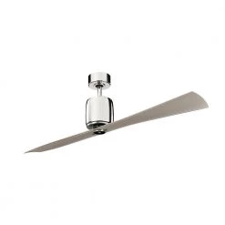 Ferron 60 in. Indoor Polished Nickel Downrod Mount Ceiling Fan with Remote Control by KICHLER