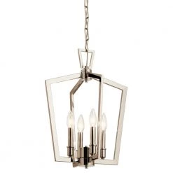 Abbotswell 19 in. 4-Light Polished Nickel Traditional Kitchen Candle Stick Pendant Hanging Light by KICHLER 10 Abbotswell 19 in. 4-Light Polished Nickel Traditional Kitchen Candle Stick Pendant Hanging Light by KICHLER -Kichler Sales polished nickel kichler chandeliers 43498pn 4f 1000