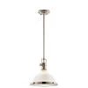 Hatteras Bay 11 in. 1-Light Polished Nickel Vintage Industrial Kitchen Pendant Hanging Light by KICHLER -Kichler Sales polished nickel kichler chandeliers 43765pn 64 1000