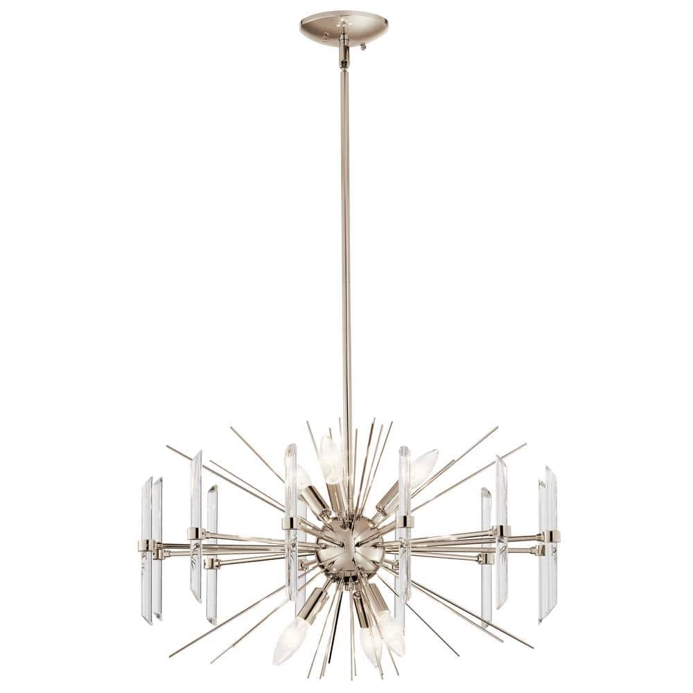 Eris 6-Light Polished Nickel Contemporary Dining Room Chandelier by KICHLER 3 Eris 6-Light Polished Nickel Contemporary Dining Room Chandelier by KICHLER
