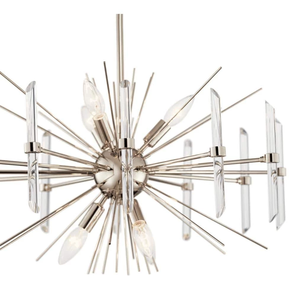 Eris 6-Light Polished Nickel Contemporary Dining Room Chandelier by KICHLER 4 Eris 6-Light Polished Nickel Contemporary Dining Room Chandelier by KICHLER - Image 2