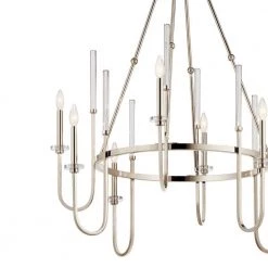 Kadas 8-Light Polished Nickel Traditional Candlestick Dining Room Chandelier by KICHLER -Kichler Sales polished nickel kichler chandeliers 52210pn 1f 1000