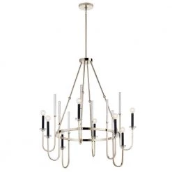Kadas 8-Light Polished Nickel Traditional Candlestick Dining Room Chandelier by KICHLER -Kichler Sales polished nickel kichler chandeliers 52210pn 44 1000