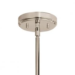 Kimrose 6-Lights Polished Nickel and Satin Nickel Art Deco Dining Room Chandelier with Clear Fluted Glass by KICHLER -Kichler Sales polished nickel kichler chandeliers 52411pn 4f 1000