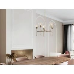 Lecelles 5-Light Polished Nickel Round Chandelier with Clear Glass Shades by KICHLER -Kichler Sales polished nickel kichler chandeliers 82390 4f 1000