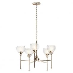 Lecelles 5-Light Polished Nickel Round Chandelier with Clear Glass Shades by KICHLER -Kichler Sales polished nickel kichler chandeliers 82390 c3 1000