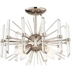 Eris 4-Light Polished Nickel Hallway Round Semi-Flush Mount Ceiling Light by KICHLER -Kichler Sales polished nickel kichler flush mount lights 44277pn c3 1000