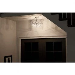 Eris 4-Light Polished Nickel Hallway Round Semi-Flush Mount Ceiling Light by KICHLER -Kichler Sales polished nickel kichler flush mount lights 44277pn fa 1000