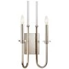 Kadas 2-Light Polished Nickel Bathroom Indoor Wall Sconce with Clear Crystal Glass by KICHLER -Kichler Sales polished nickel kichler vanity lighting 52214pn 64 1000