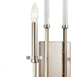 Kadas 2-Light Polished Nickel Bathroom Indoor Wall Sconce with Clear Crystal Glass by KICHLER 10 Kadas 2-Light Polished Nickel Bathroom Indoor Wall Sconce with Clear Crystal Glass by KICHLER -Kichler Sales polished nickel kichler vanity lighting 52214pn c3 1000