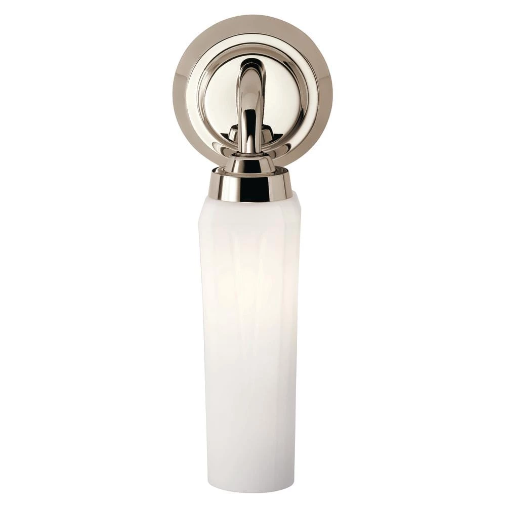 Truby 11.5 in. 1-Light Polished Nickel Bathroom Indoor Wall Sconce with Satin Etched Cased Opal Glass by KICHLER 7 Truby 11.5 in. 1-Light Polished Nickel Bathroom Indoor Wall Sconce with Satin Etched Cased Opal Glass by KICHLER - Image 5