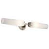 Truby 24.75 in. 2-Light Polished Nickel Bathroom Vanity Light with Satin Etched Cased Opal Glass by KICHLER -Kichler Sales polished nickel kichler vanity lighting 55075pn 64 1000