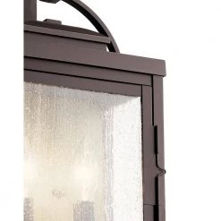 Carlson 14.75 in. 2-Lights Rubbed Bronze Wall Sconce Outdoor Light with Clear Seeded Glass (1-Pack) by KICHLER -Kichler Sales rubbed bronze kichler outdoor sconces 59011rz 4f 1000