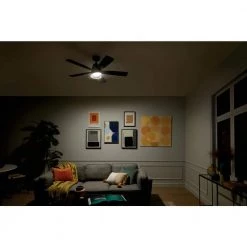 Dawn 52 in. Integrated LED Indoor Satin Black Down Rod Mount Ceiling Fan with Light and Remote by KICHLER 23 Dawn 52 in. Integrated LED Indoor Satin Black Down Rod Mount Ceiling Fan with Light and Remote by KICHLER -Kichler Sales satin black kichler ceiling fans with lights 300319sbk d4 1000