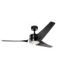 Rana 60 in. Integrated LED Indoor Satin Black Downrod Mount Ceiling Fan with Light Kit and Wall Control by KICHLER -Kichler Sales satin black kichler ceiling fans with lights 310155sbk 64 1000