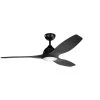 Jace 60 in. Integrated LED Indoor Satin Black Downrod Mount Ceiling Fan with Light Kit and Wall Control by KICHLER -Kichler Sales satin black kichler ceiling fans with lights 310360sbk 64 1000
