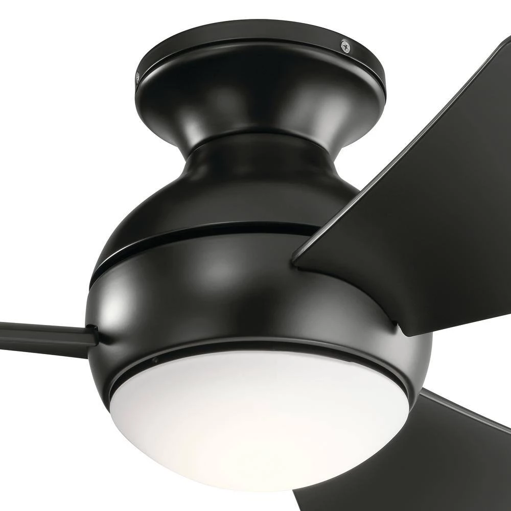 Sola 34 in. Integrated LED Indoor Satin Black Flush Mount Ceiling Fan with Light Kit and Wall Control by KICHLER 5 Sola 34 in. Integrated LED Indoor Satin Black Flush Mount Ceiling Fan with Light Kit and Wall Control by KICHLER - Image 3