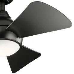 Sola 34 in. Integrated LED Indoor Satin Black Flush Mount Ceiling Fan with Light Kit and Wall Control by KICHLER 16 Sola 34 in. Integrated LED Indoor Satin Black Flush Mount Ceiling Fan with Light Kit and Wall Control by KICHLER -Kichler Sales satin black kichler ceiling fans with lights 330150sbk fa 1000