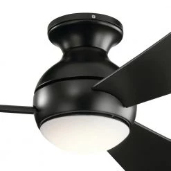 Kichler Sales -Kichler Sales satin black kichler ceiling fans with lights 330152sbk c3 1000