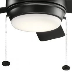 Starkk 42 in. Integrated LED Indoor Satin Black Downrod Mount Ceiling Fan with Light Kit and Pull Chain by KICHLER 12 Starkk 42 in. Integrated LED Indoor Satin Black Downrod Mount Ceiling Fan with Light Kit and Pull Chain by KICHLER -Kichler Sales satin black kichler ceiling fans with lights 330171sbk 44 1000