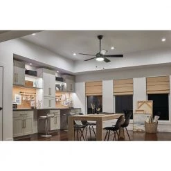 Kichler Sales -Kichler Sales satin black kichler ceiling fans with lights 330174sbk 66 1000