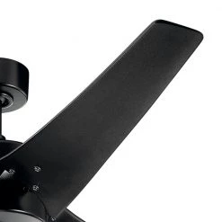 Motu 60 in. Indoor Satin Black Downrod Mount Ceiling Fan with Wall Control by KICHLER -Kichler Sales satin black kichler ceiling fans without lights 330010sbk 1f 1000