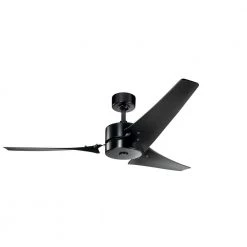 Motu 60 in. Indoor Satin Black Downrod Mount Ceiling Fan with Wall Control by KICHLER