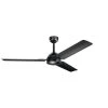Todo 56 in. Indoor/Outdoor Satin Black Downrod Mount Ceiling Fan with Wall Control by KICHLER -Kichler Sales satin black kichler ceiling fans without lights 330025sbk 64 1000