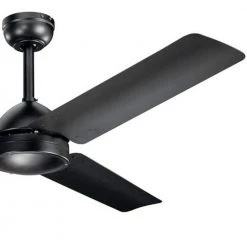 Todo 56 in. Indoor/Outdoor Satin Black Downrod Mount Ceiling Fan with Wall Control by KICHLER -Kichler Sales satin black kichler ceiling fans without lights 330025sbk c3 1000