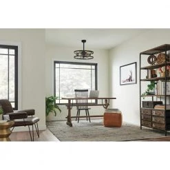 Cavelli 13 in. LED Indoor Satin Natural Bronze Downrod Mount Ceiling Fan with Light with Wall Switch by KICHLER -Kichler Sales satin natural bronze kichler ceiling fans with lights 300040snb 1f 1000