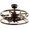 Cavelli 13 in. LED Indoor Satin Natural Bronze Downrod Mount Ceiling Fan with Light with Wall Switch by KICHLER -Kichler Sales satin natural bronze kichler ceiling fans with lights 300040snb 64 1000