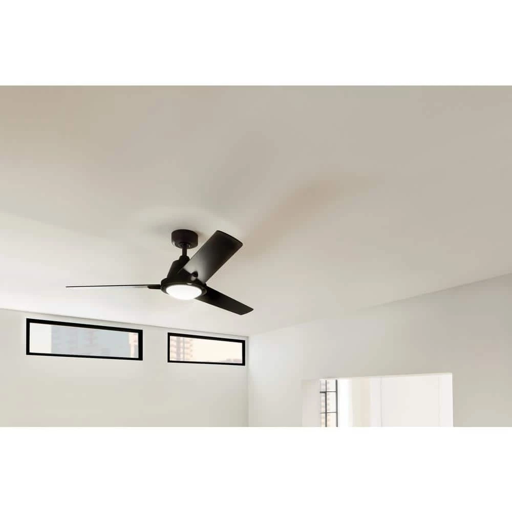 Bezel 52 in. Integrated LED Indoor Satin Natural Bronze Down Rod Mount Ceiling Fan with Light and Remote by KICHLER 5 Bezel 52 in. Integrated LED Indoor Satin Natural Bronze Down Rod Mount Ceiling Fan with Light and Remote by KICHLER - Image 3