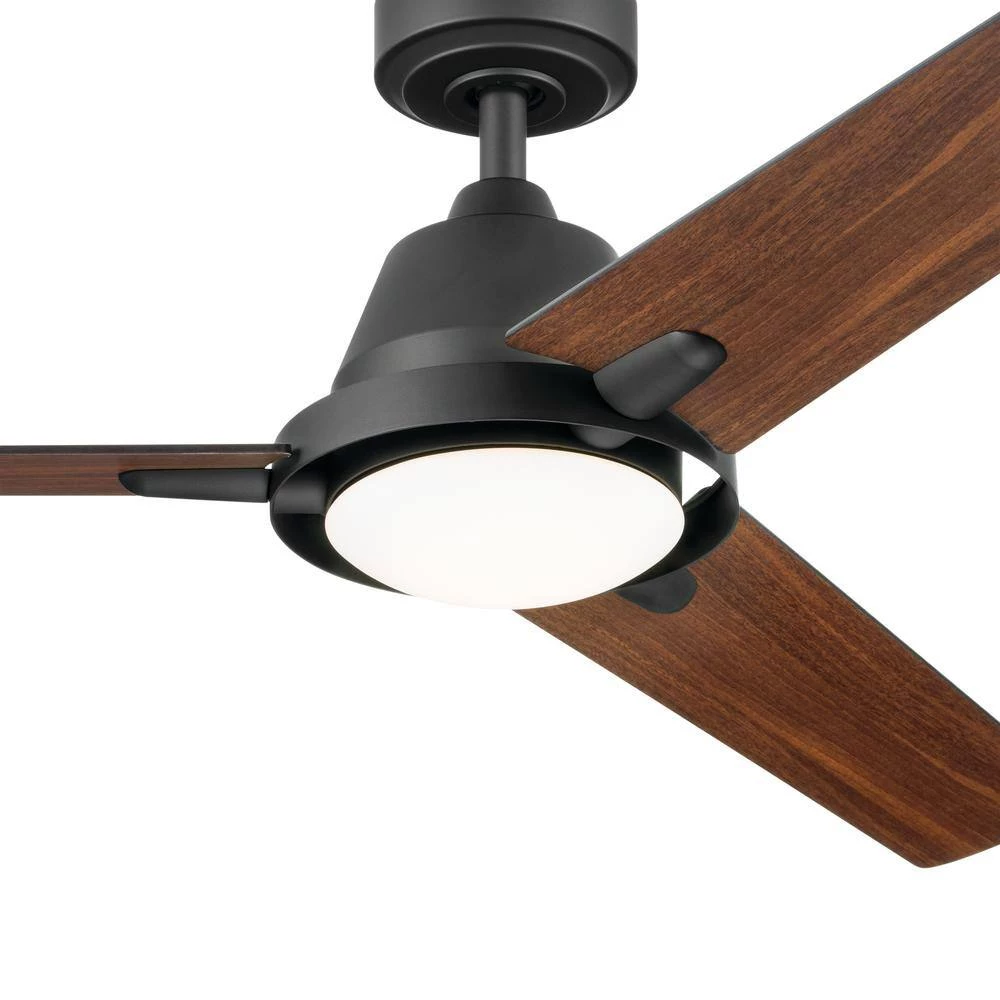 Bezel 52 in. Integrated LED Indoor Satin Natural Bronze Down Rod Mount Ceiling Fan with Light and Remote by KICHLER 8 Bezel 52 in. Integrated LED Indoor Satin Natural Bronze Down Rod Mount Ceiling Fan with Light and Remote by KICHLER - Image 6